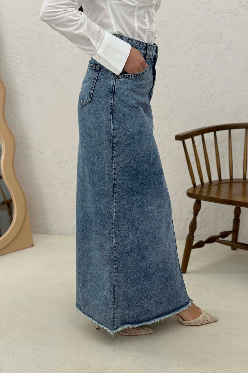 FUND I GJATË XHINS PËR FEMRA NË NGJYRËN BLU - 5