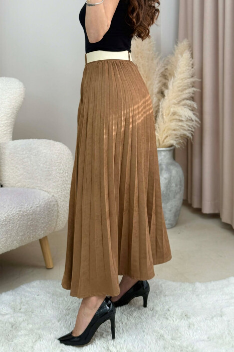 FUND KAMOSHI NJE NGJYRESH ME DETAJIN E RRIPIT PER FEMRA NE NGJYRE KAFE - 10