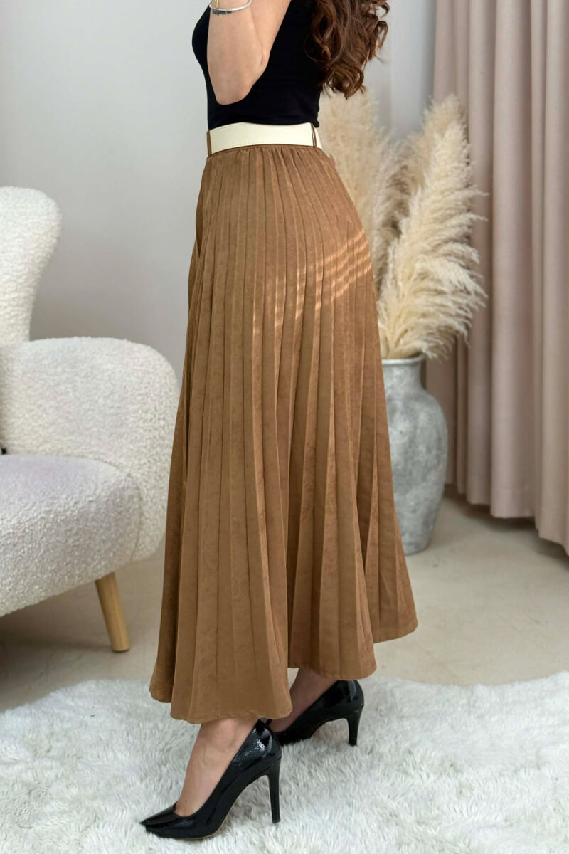 FUND KAMOSHI NJE NGJYRESH ME DETAJIN E RRIPIT PER FEMRA NE NGJYRE KAFE - 10