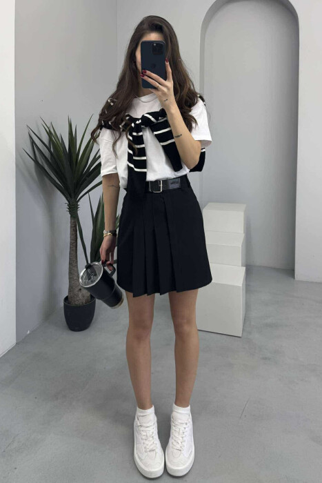 FUND NJË NGJYRËSH ME RRIP PËR FEMRA NË NGJYRËN E ZEZË - 2