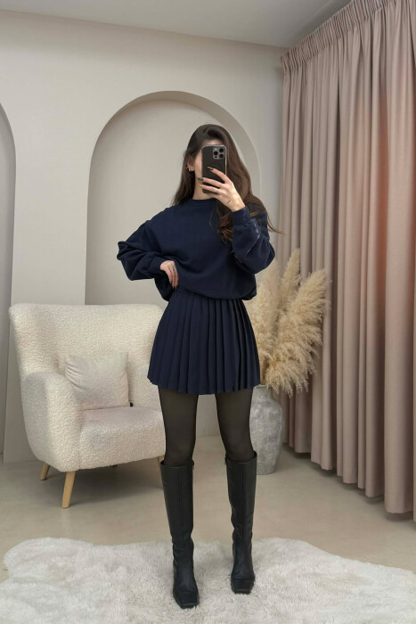 FUNDPANTALLONE NJE NGJYRESHE TENIS PER FEMRA NE NGJYRE BLU TE ERRET - 3