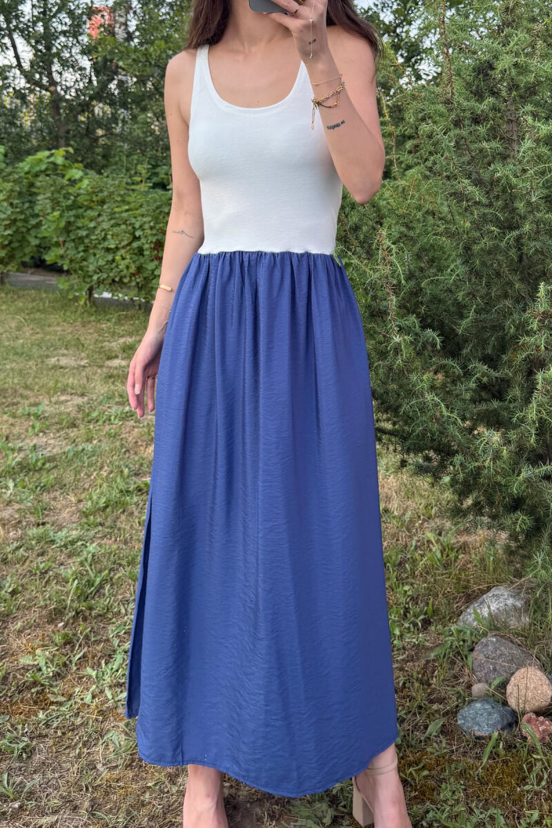 FUSTAN DY NGJYRËSH PËR FEMRA NË NGJYRËN E BARDHË+BLU - 6