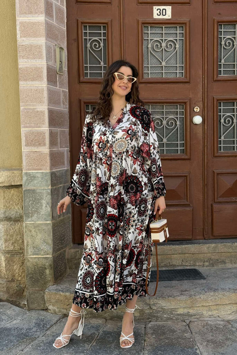 FUSTAN I GJATË ME DIZAJNE TË NDRYSHME PËR FEMRA NË NGJYRËN E KUQE - 2