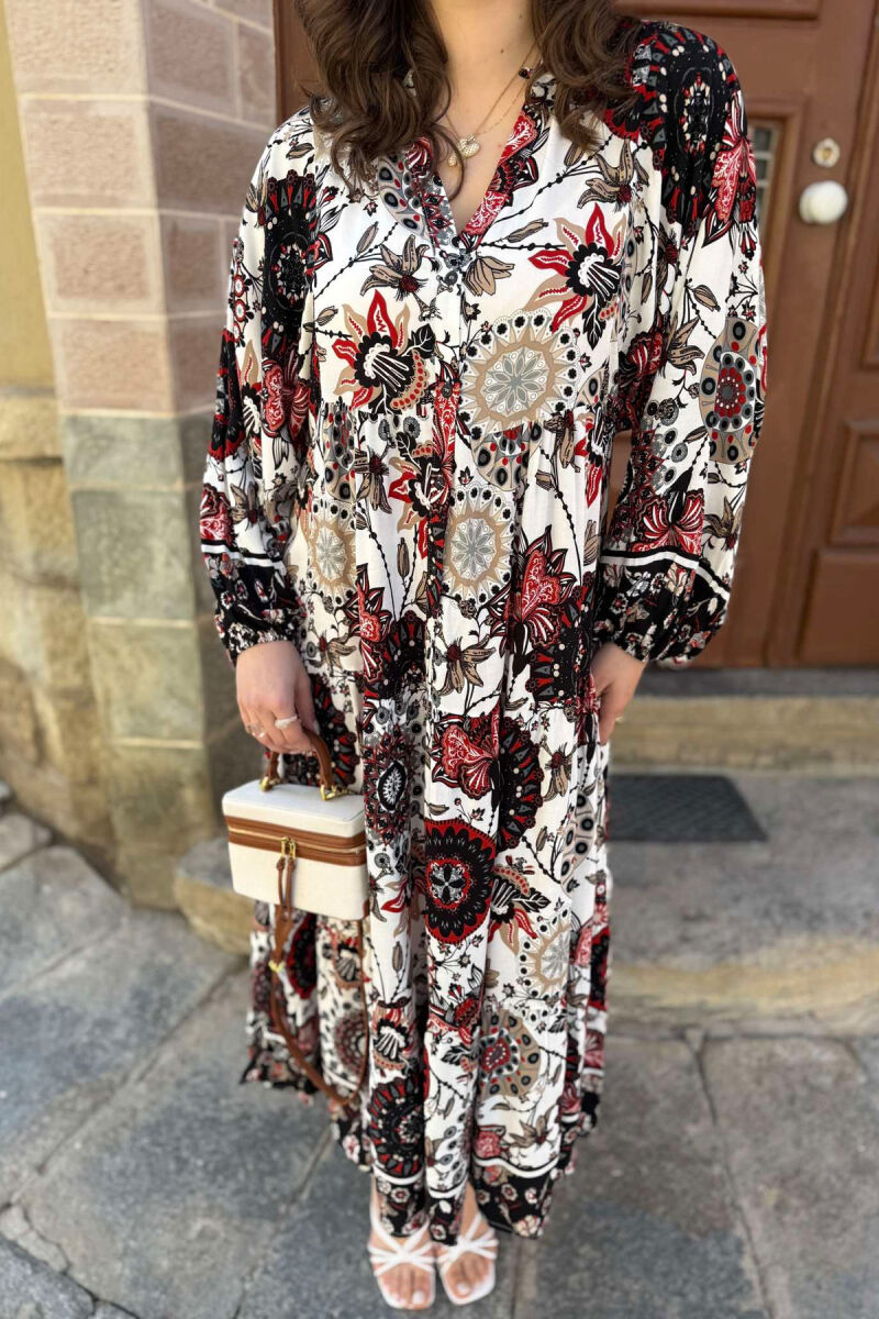 FUSTAN I GJATË ME DIZAJNE TË NDRYSHME PËR FEMRA NË NGJYRËN E KUQE - 5