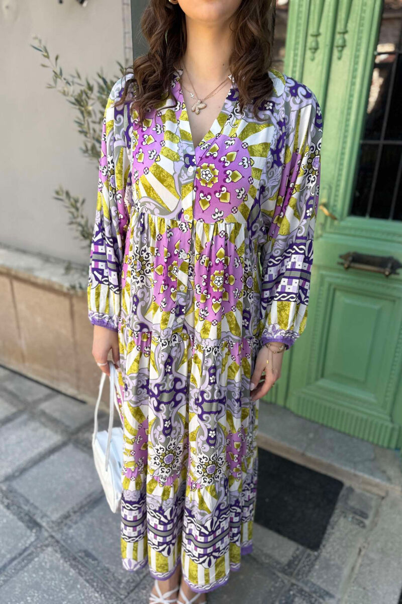 FUSTAN I GJATË ME DIZAJNE TË NDRYSHME PËR FEMRA NË NGJYRËN LEJLA - 6