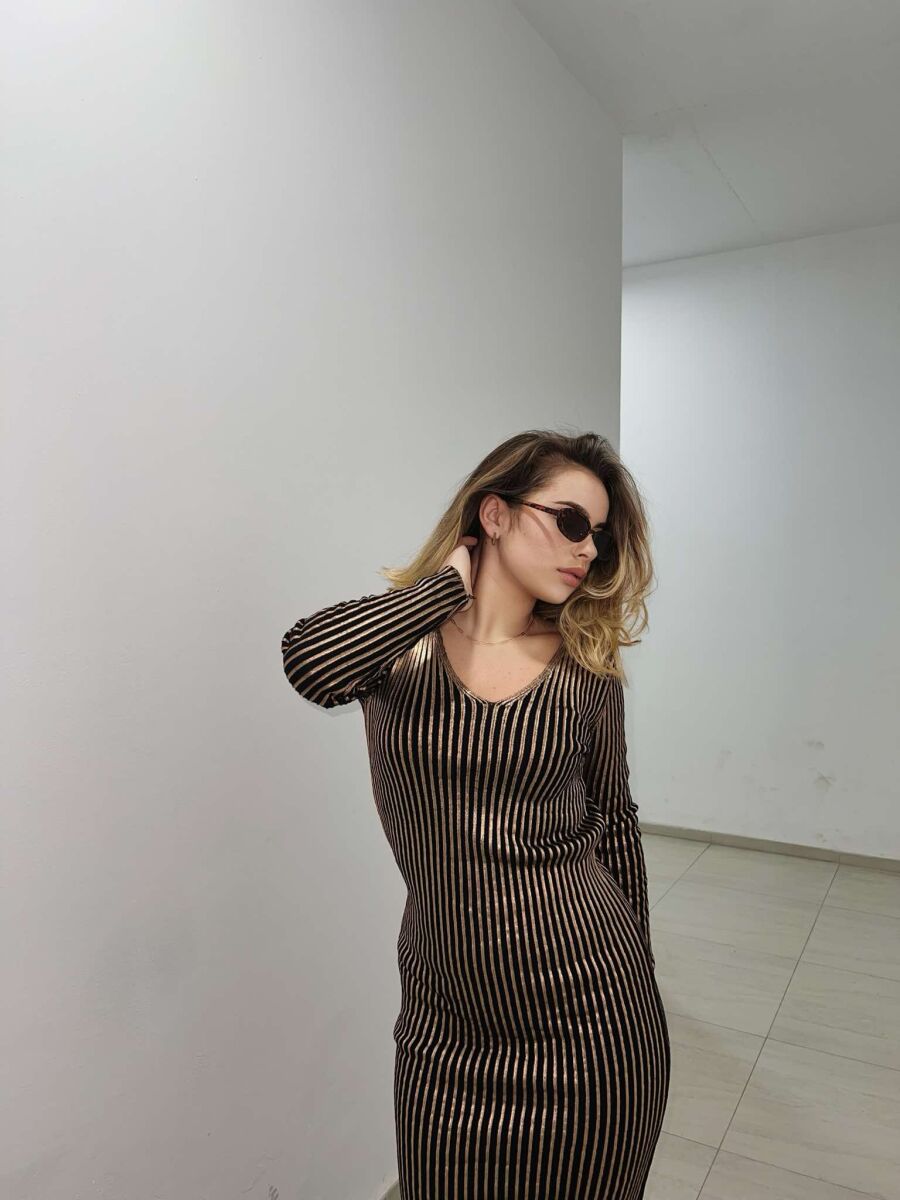 FUSTAN I GJATË ME SHKËLQIM PËR FEMRA NË NGJYRË BRONX - 5