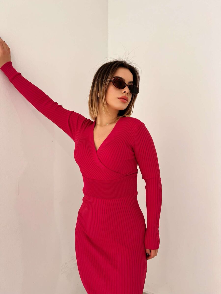 FUSTAN I GJATË NJË NGJYRËSH PËR FEMRA NË NGJYRËN CIKLAMI - 2