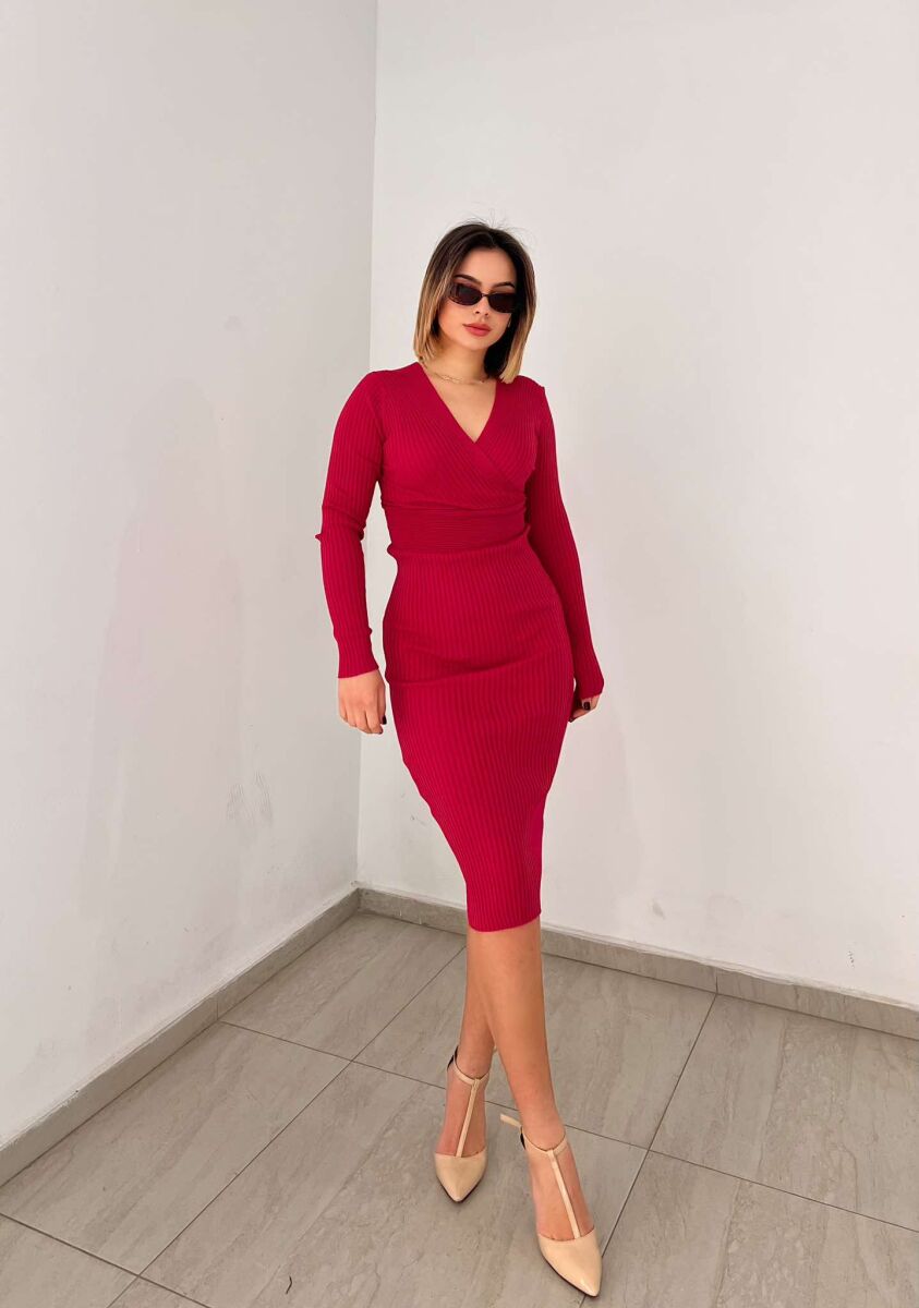 FUSTAN I GJATË NJË NGJYRËSH PËR FEMRA NË NGJYRËN CIKLAMI - 6