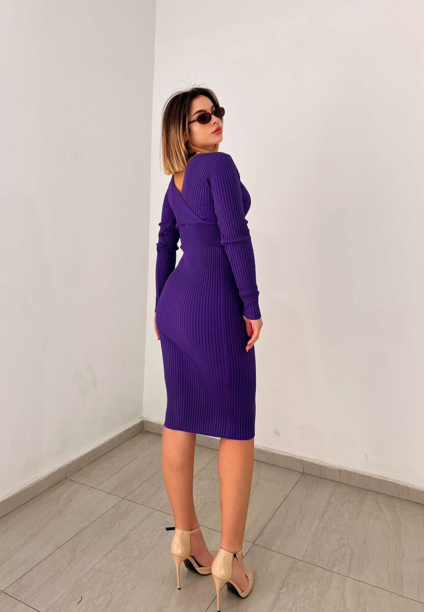 FUSTAN I GJATË NJË NGJYRËSH PËR FEMRA NË NGJYRËN LEJLA - 6