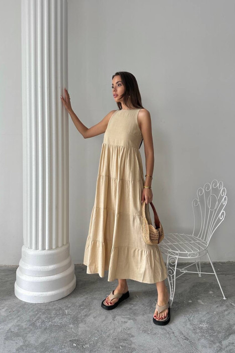 FUSTAN I GJATE PA MENGE NJE NGJYRESH PER FEMRA NE NGJYRE BEZHE - 2