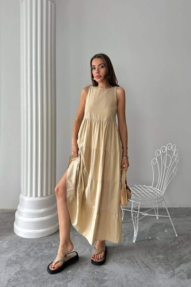 FUSTAN I GJATE PA MENGE NJE NGJYRESH PER FEMRA NE NGJYRE BEZHE - 3