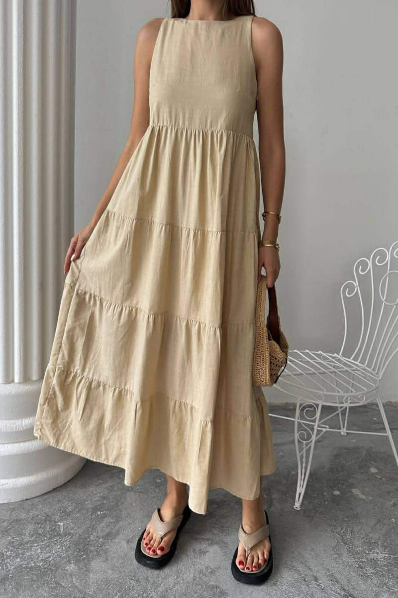 FUSTAN I GJATE PA MENGE NJE NGJYRESH PER FEMRA NE NGJYRE BEZHE - 4