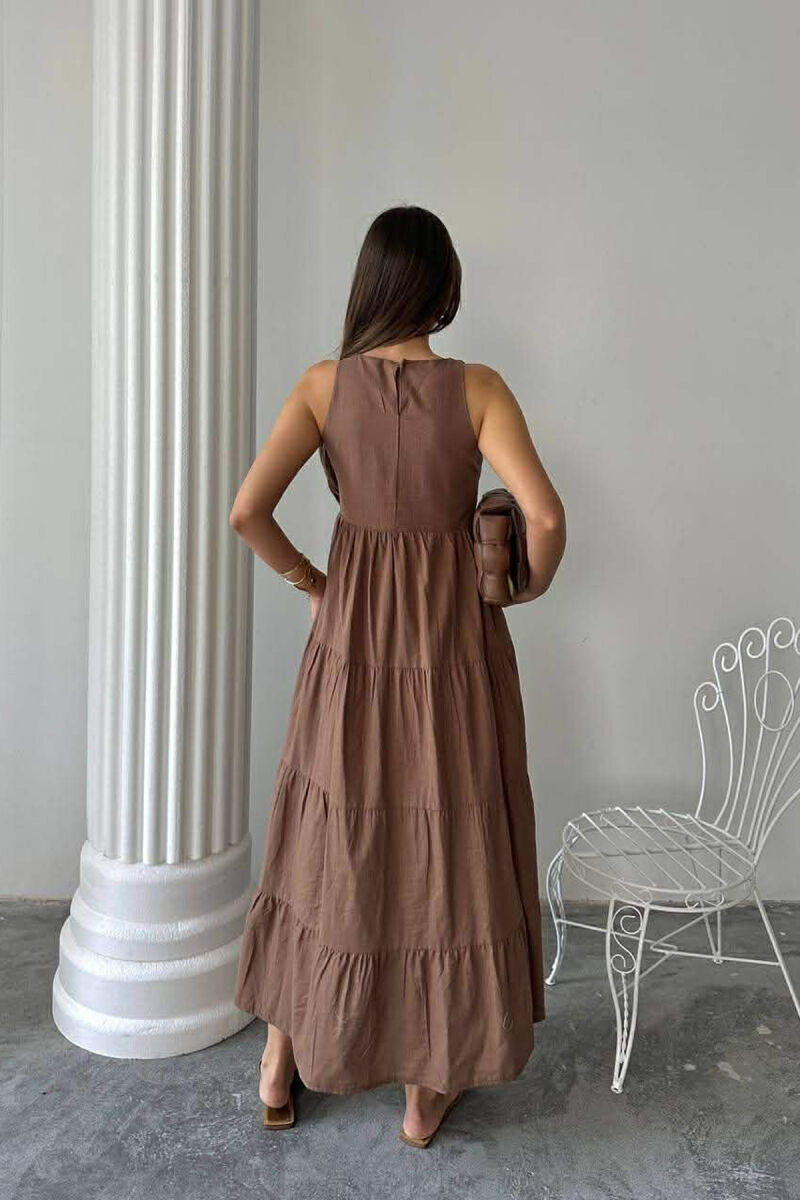 FUSTAN I GJATE PA MENGE NJE NGJYRESH PER FEMRA NE NGJYRE KAFE - 4