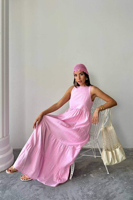 FUSTAN I GJATE PA MENGE NJE NGJYRESH PER FEMRA NE NGJYRE ROZE - 3