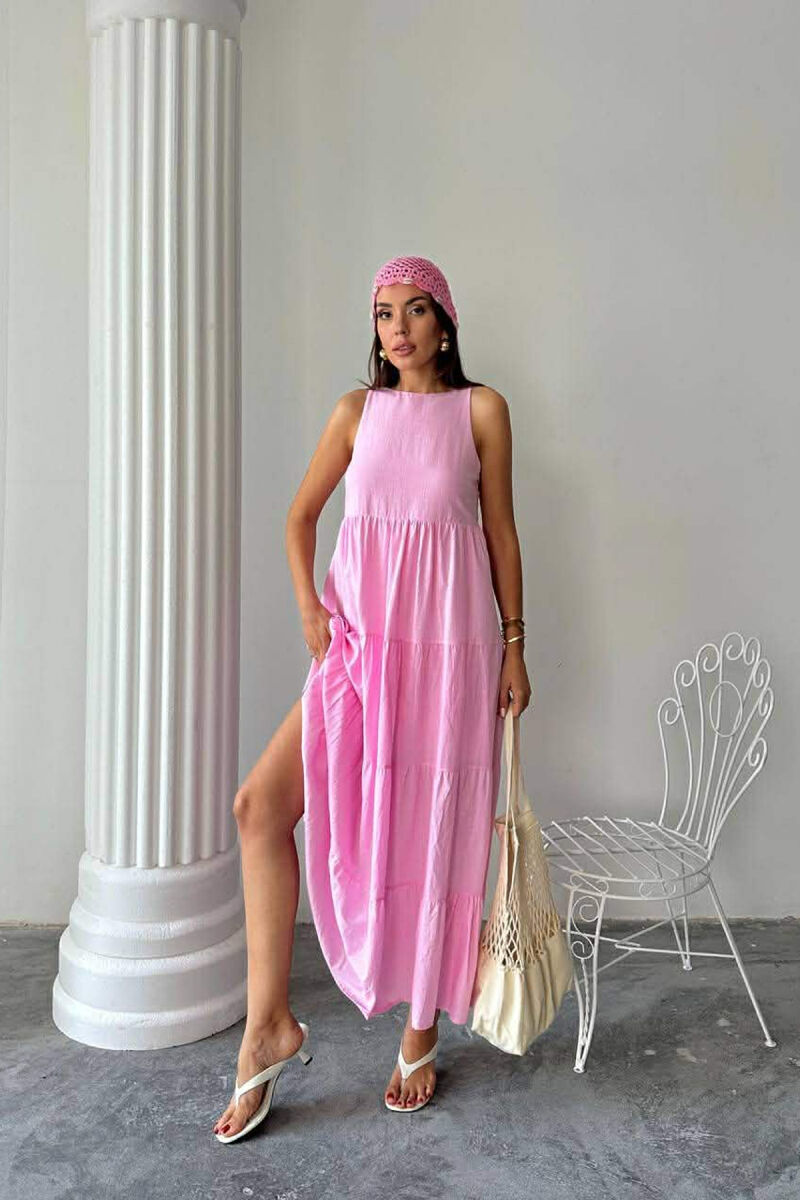 FUSTAN I GJATE PA MENGE NJE NGJYRESH PER FEMRA NE NGJYRE ROZE - 4