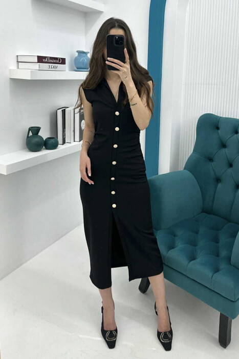 FUSTAN ME JAKË POLO ME KOPSA PËR FEMRA NË NGJYRËN E ZEZË - 4