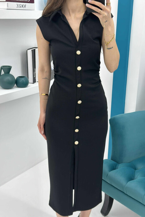 FUSTAN ME JAKË POLO ME KOPSA PËR FEMRA NË NGJYRËN E ZEZË - 6