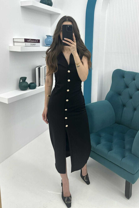 FUSTAN ME JAKË POLO ME KOPSA PËR FEMRA NË NGJYRËN E ZEZË - 7