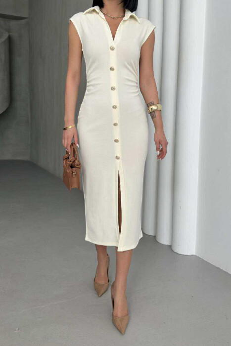 FUSTAN ME JAKË POLO ME KOPSA PËR FEMRA NË NGJYRËN KREM - 2