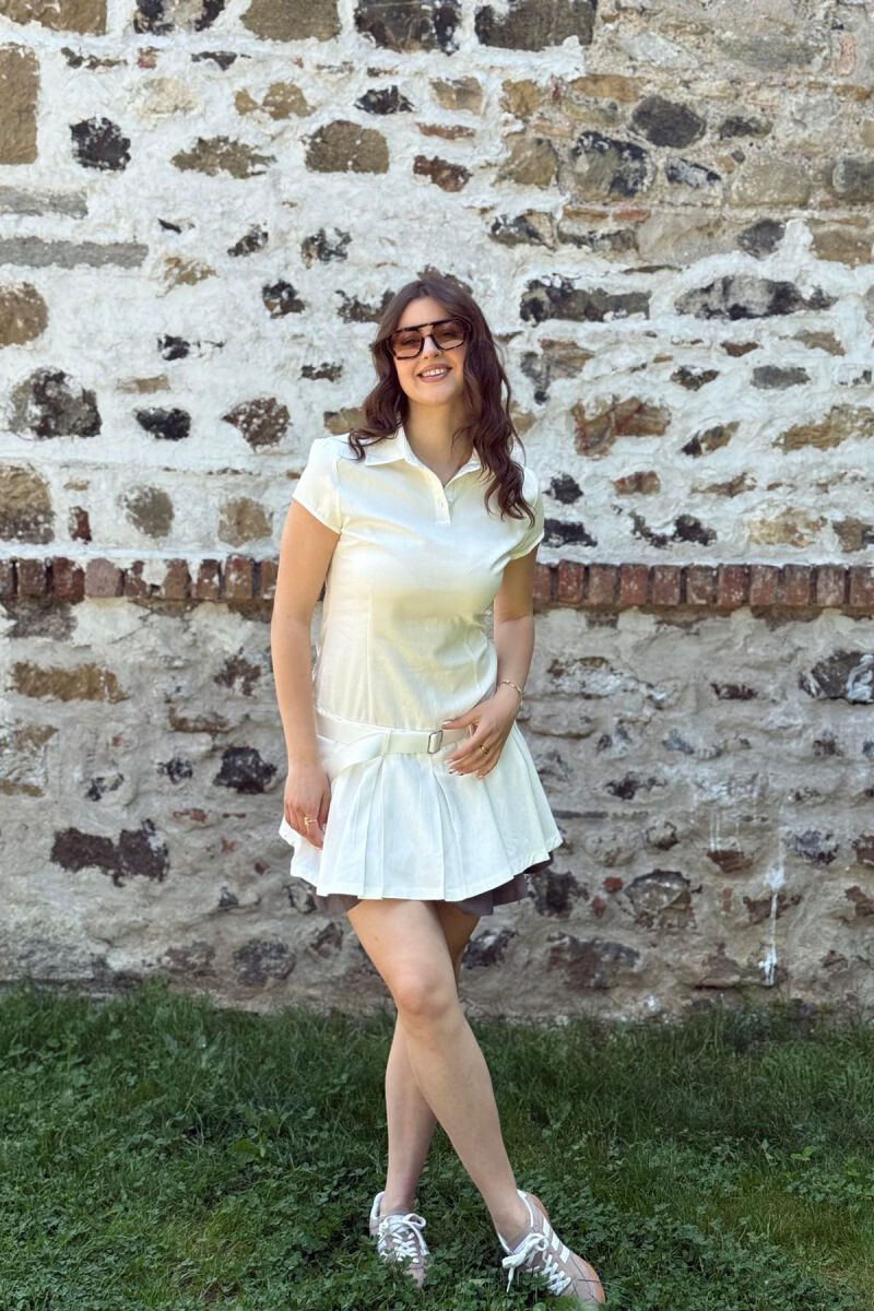 FUSTAN ME JAKË POLO PËR FEMRA NË NGJYRËN E BARDHË - 2