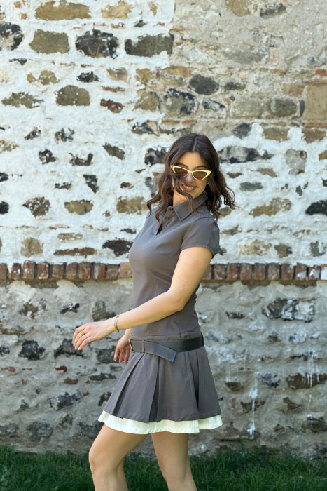 FUSTAN ME JAKË POLO PËR FEMRA NË NGJYRËN GRI - 2