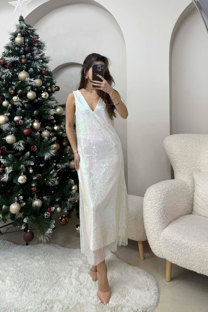 FUSTAN ME SHKËLQIM PËR FEMRA NË NGJYRËN E BARDHË - 1