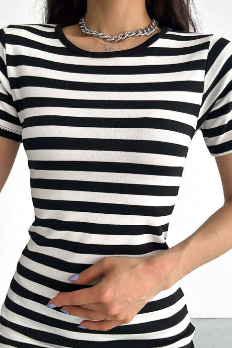 FUSTAN ME VIJA PËR FEMRA NË NGJYRËN E BARDHË DHE TË ZEZË - 3