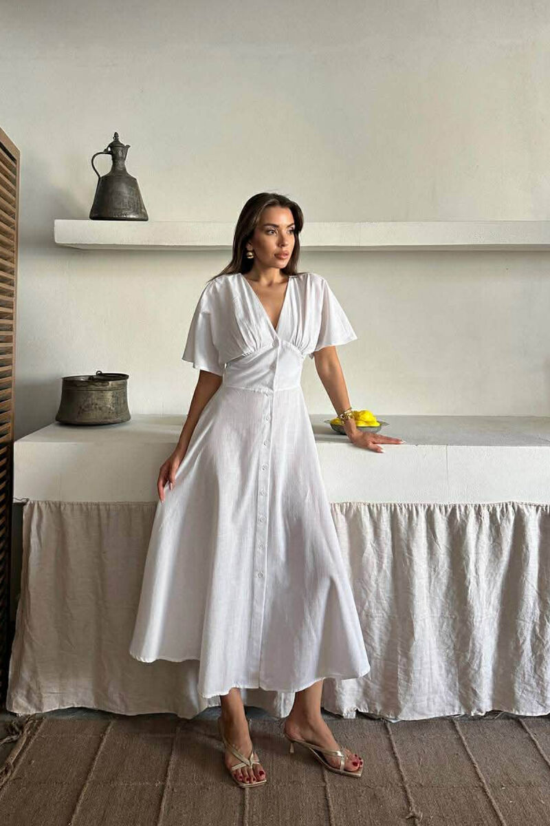 FUSTAN NJE NGJYRESH ME JAKE V DHE ME KOPSA PER FEMRA NE NGJYRE TE BARDHE - 3