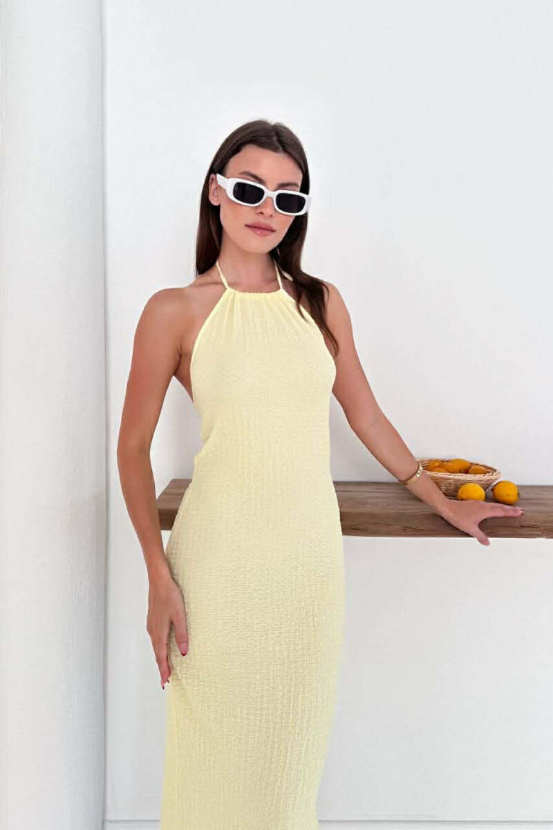 FUSTAN NJE NGJYRESH ME LIDHESE TEK PJESA E QAFES PER FEMRA NE NGJYRE TE VERDHE - 1