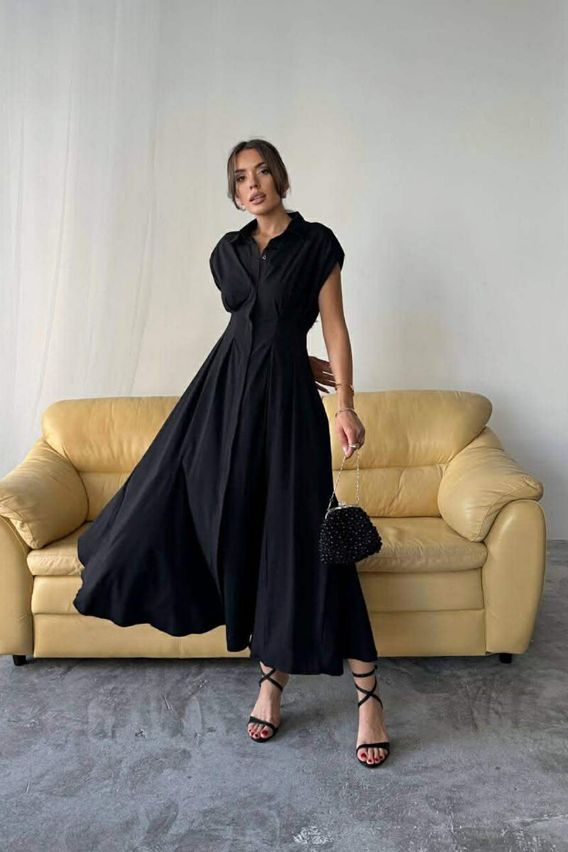 FUSTAN NJE NGJYRESH PA MENGE DHE BUTONA PER FEMRA NE NGJYRE TE ZEZE - 3