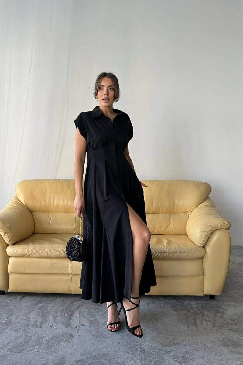 FUSTAN NJE NGJYRESH PA MENGE DHE BUTONA PER FEMRA NE NGJYRE TE ZEZE - 4