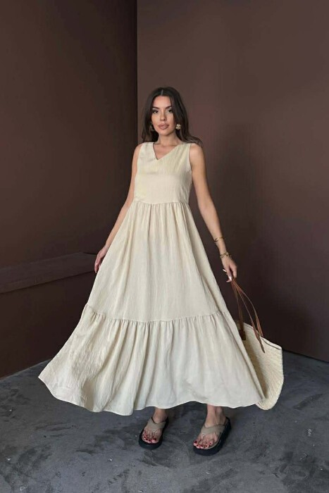 FUSTAN NJE NGJYRESH PA MENGE ME JAKE V PER FEMRA NE NGJYRE BEZHE TE ZBARDHUR - 2