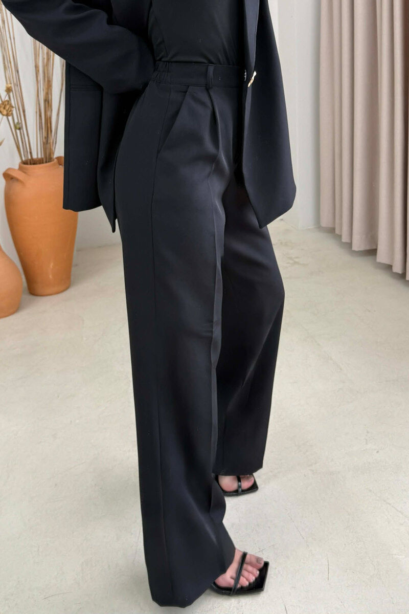 GOLD BUTTON CLASSIC JACKET+ TROUSERS WOMAN SET BLACK/ E ZEZE - 5