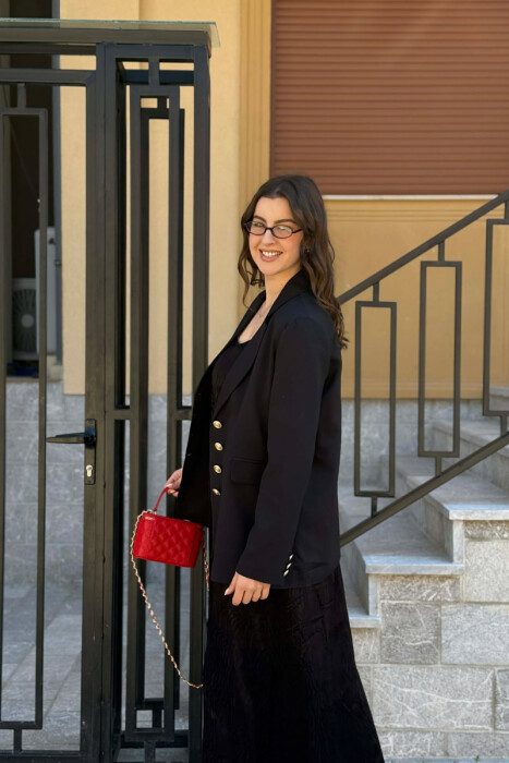 GOLD BUTTONS CLASSIC WOMAN JACKET BLACK/ E ZEZE - 2