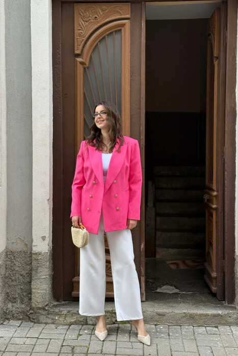 GOLD BUTTONS CLASSIC WOMAN JACKET PINK/ROZE - 