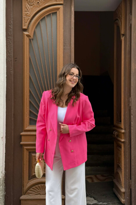 GOLD BUTTONS CLASSIC WOMAN JACKET PINK/ROZE - 2