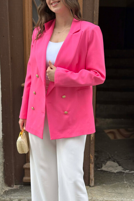 GOLD BUTTONS CLASSIC WOMAN JACKET PINK/ROZE - 3