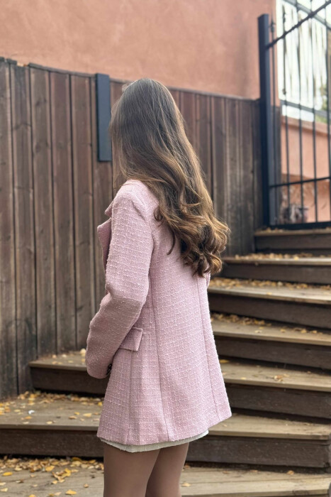 GOLD BUTTONS ONE COLOR WOMEN JACKET POWDER/PUDER - 12