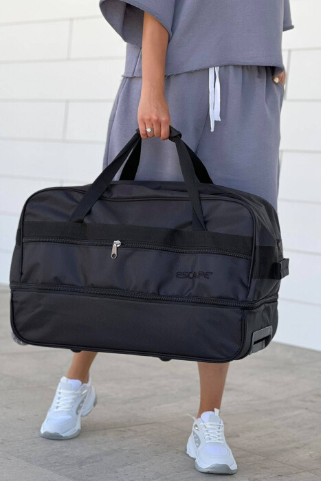 HANDLE AND WHEEL TRAVELING BAG BLACK/ E ZEZE - 