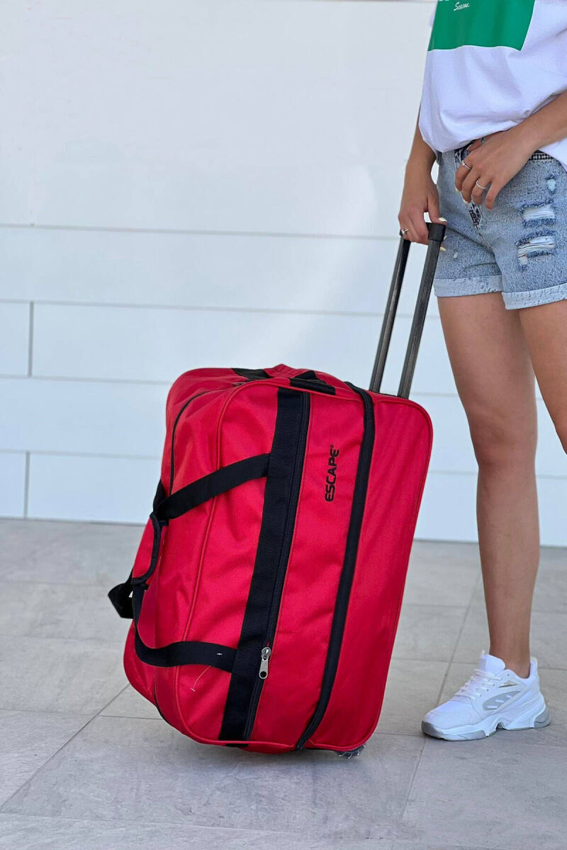 HANDLE AND WHEEL TRAVELING BAG RED/E KUQE - 1