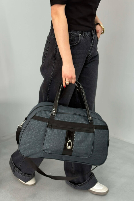 HANDLE ONE COLOR TRAVEL BAG BLUE/BLU - KLAUDIO FASHION