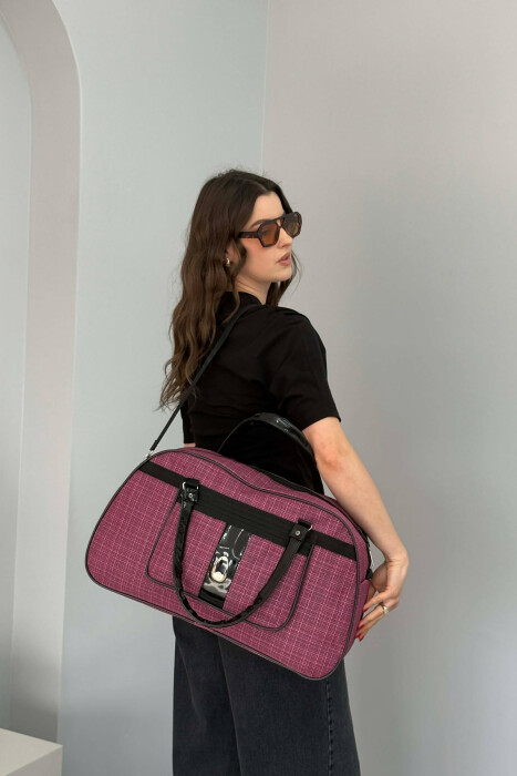 ÇANTE NJE NGJYRESHE UDHETIMI PER FEMRA NE NGJYRE ROZE - KLAUDIO FASHION