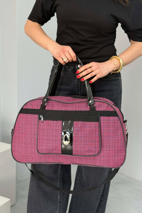 HANDLE ONE COLOR TRAVEL BAG PINK/ROZE - 3