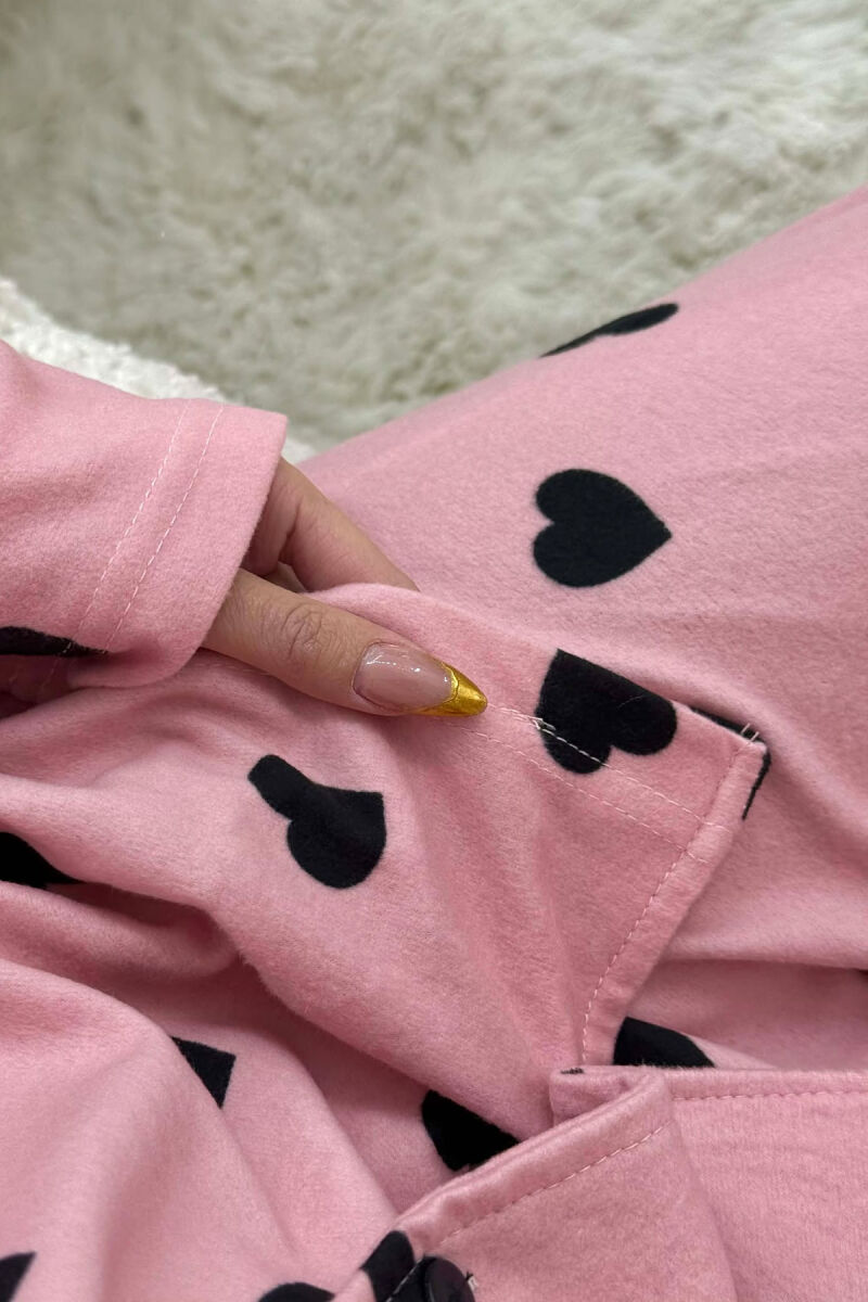 HEARTS DESIGN SHIRT+TROUSERS WOMEN PYJAMAS POWDER/PUDER - 4