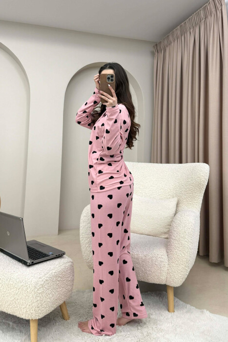 HEARTS DESIGN SHIRT+TROUSERS WOMEN PYJAMAS POWDER/PUDER - 3