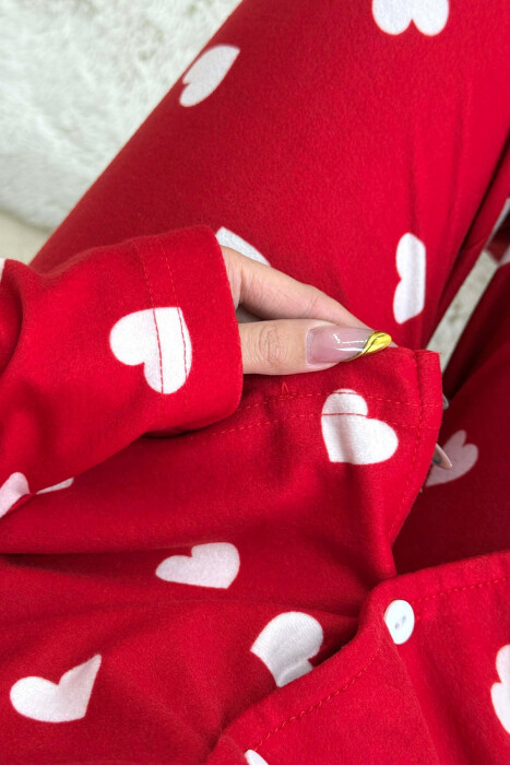 HEARTS DESIGN SHIRT+TROUSERS WOMEN PYJAMAS RED/E KUQE - 4