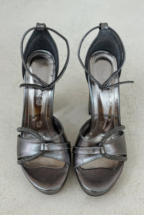 HIGH HEEL DIAMOND DETAILS WOMEN SANDALS BRONX/BRONX - 4