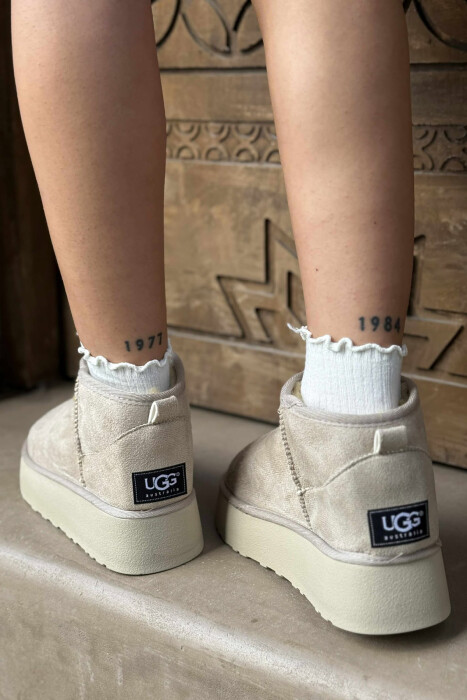 HIGH HEEL SIMPLE WOMEN UGG CREAM/KREM - 4