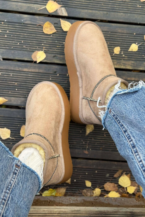 HIGH HEEL SIMPLE WOMEN UGG DARK BEIGE/BEZHE ERRET - 4