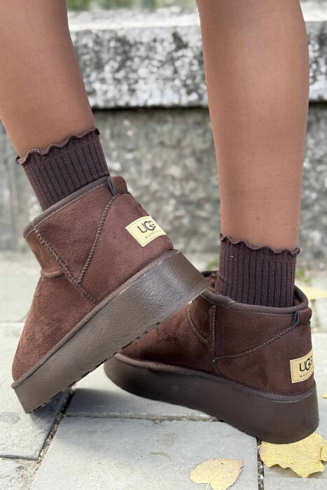 HIGH HEEL SIMPLE WOMEN UGG DARK BROWN/KAE - 2